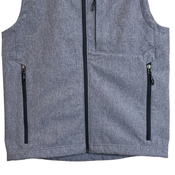 NEW Ariat Men's Light Gray 2.0 Vernon Soft Shell Zip Up Jacket Vest size S - Picture 3 of 11